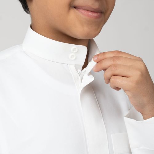 S-7751 CC ثوب الصفوة سادة سادة سحاب اطفال